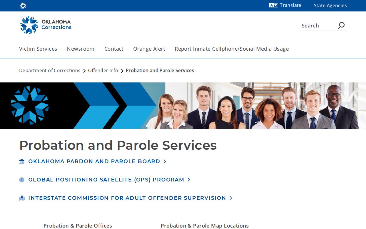 ODOC Guymon Probation and Parole Office Texas County supervision assignment