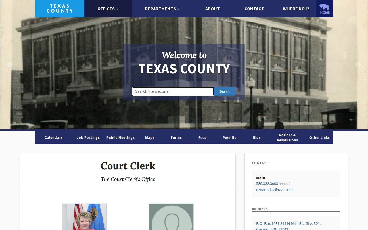 Texas County District Court release record access on the official Court Clerk page